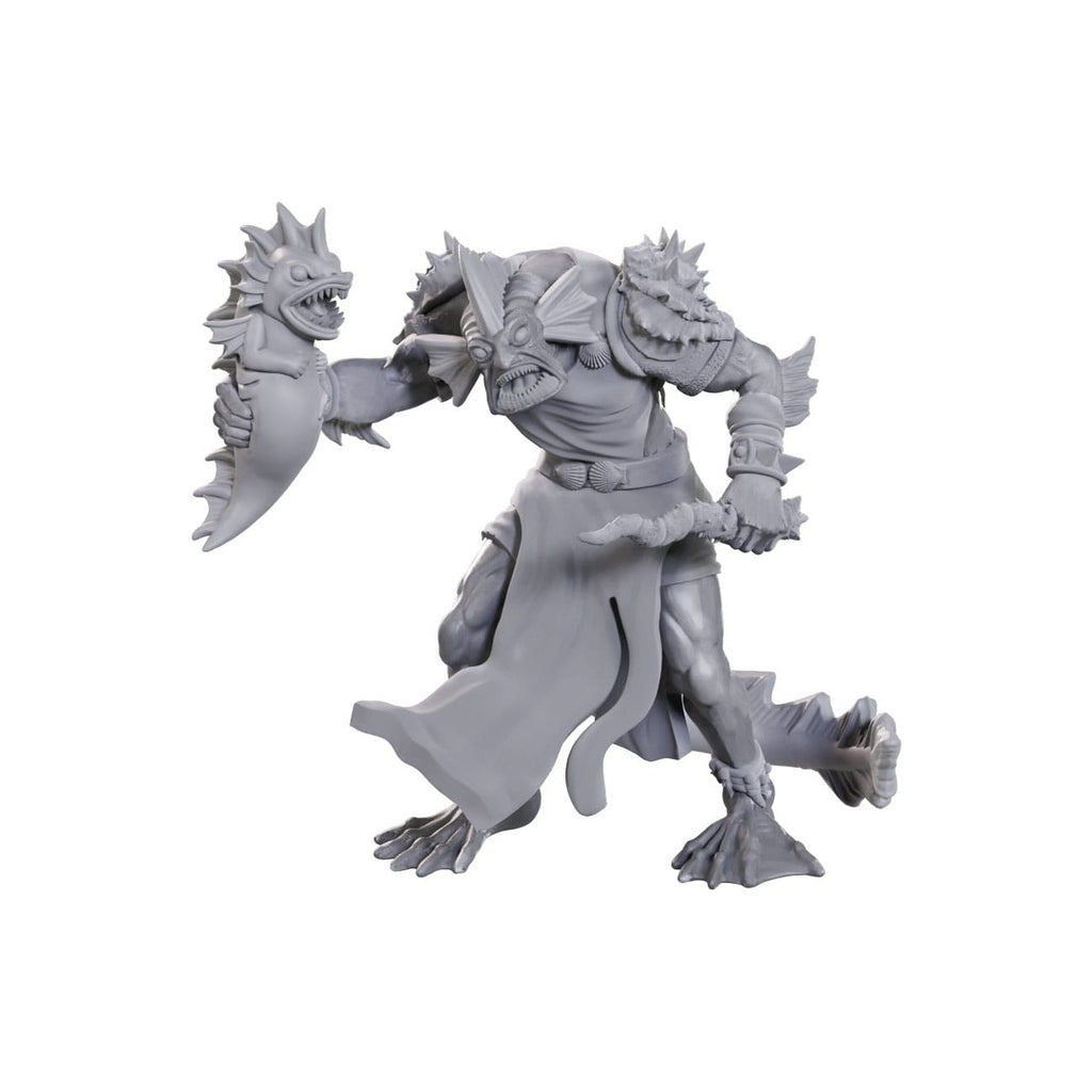 Productafbeelding D&D Nolzur's Marvelous Miniatures Onbeschilderde Miniaturen Sahuagin Priesteres
