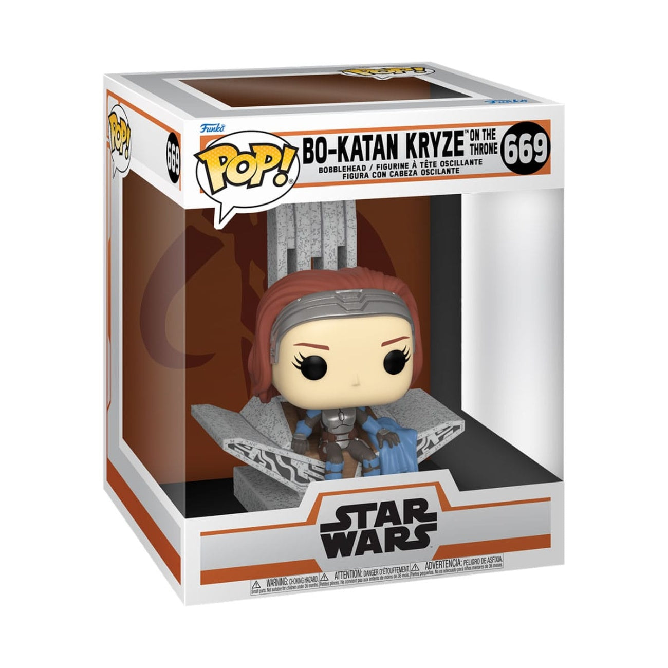 Productafbeelding Star Wars: The Mandalorian POP! Deluxe vinylfiguur Bo-Katan met Troon 9 cm