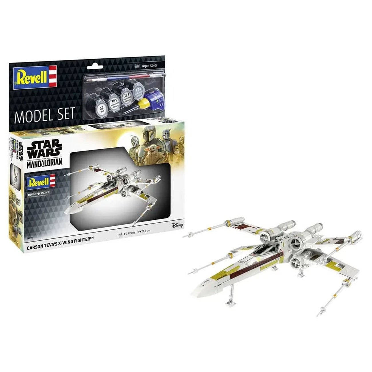 Productafbeelding Star Wars modelbouwset met basisaccessoires 1/57 Carson Teva's X-Wing Fighter 22 cm
