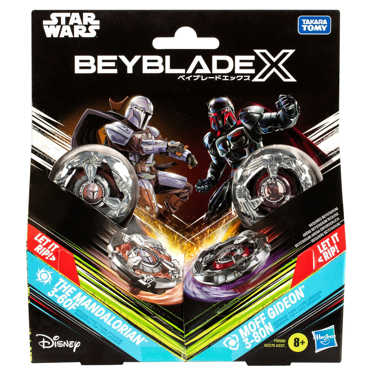 Productafbeelding Beyblade X en Star Wars Collab The Mandalorian 3-60F vs. Moff Gideon 3-80N