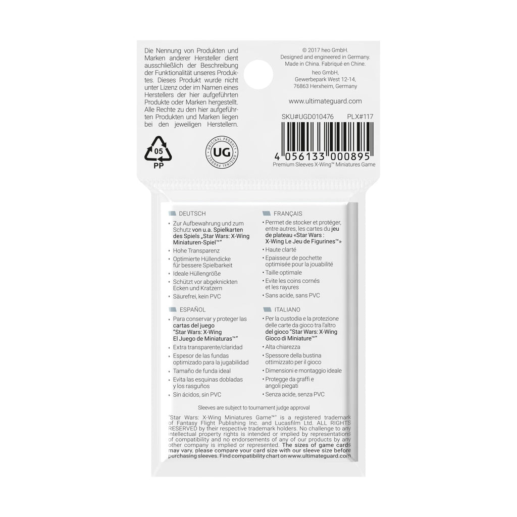 Productafbeelding Ultimate Guard bordspelkaarthoesjes (50) – X-Wing Miniatures Game