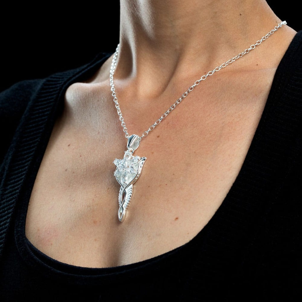 Productafbeelding In de Ban van de Ring Arwens Avondster Hanger met Ketting Replica Sterling Zilver