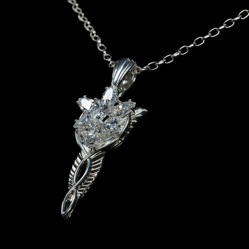 Productafbeelding In de Ban van de Ring Arwens Avondster Hanger met Ketting Replica Sterling Zilver
