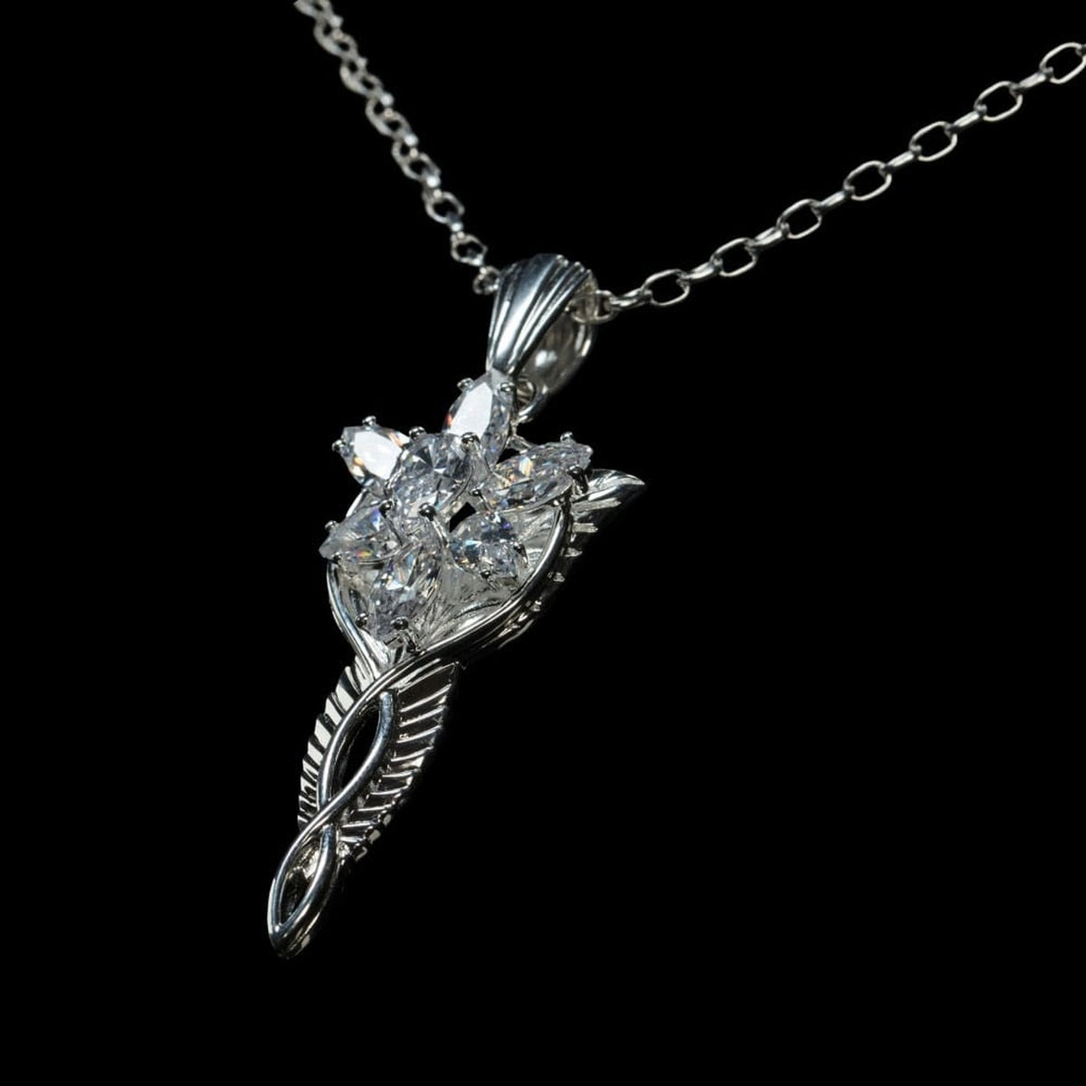Productafbeelding In de Ban van de Ring Arwens Avondster Hanger met Ketting Replica Sterling Zilver