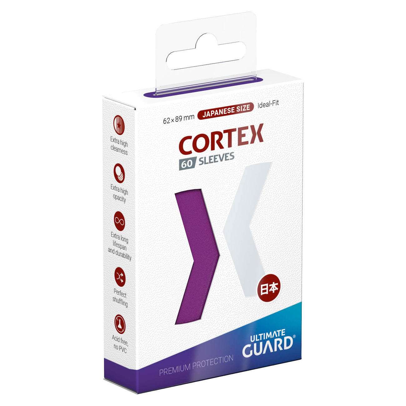 Productafbeelding Ultimate Guard Cortex Sleeves Japans formaat (60) - Paars