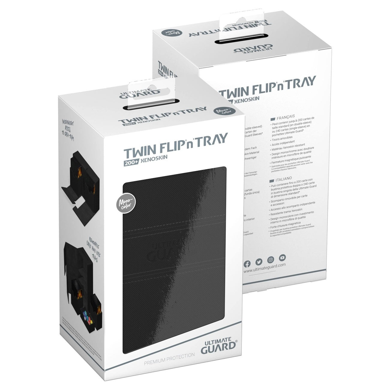 Productafbeelding Ultimate Guard Twin Flip'n'Tray 200+ Xenoskin - Zwart