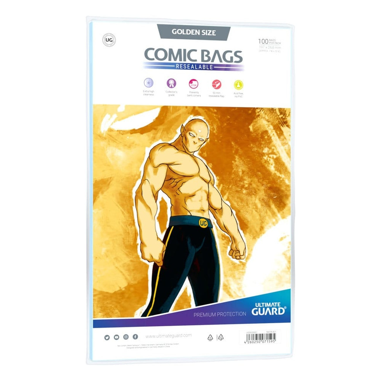 Productafbeelding Ultimate Guard Comic Bags hersluitbaar (100) - Golden Size