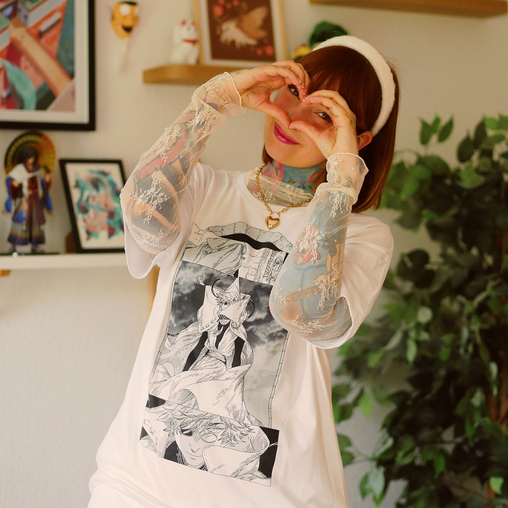 Productafbeelding Qifrey wit T-shirt voor Atelier of Witch Hat-fans