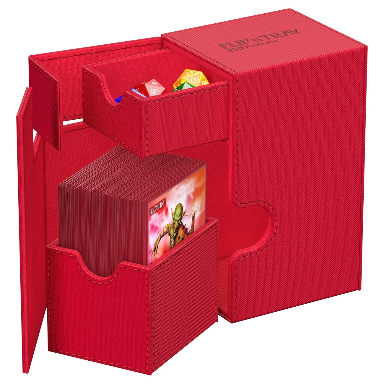 Productafbeelding Ultimate Guard Flip'n'Tray 80+ Xenoskin - Rood