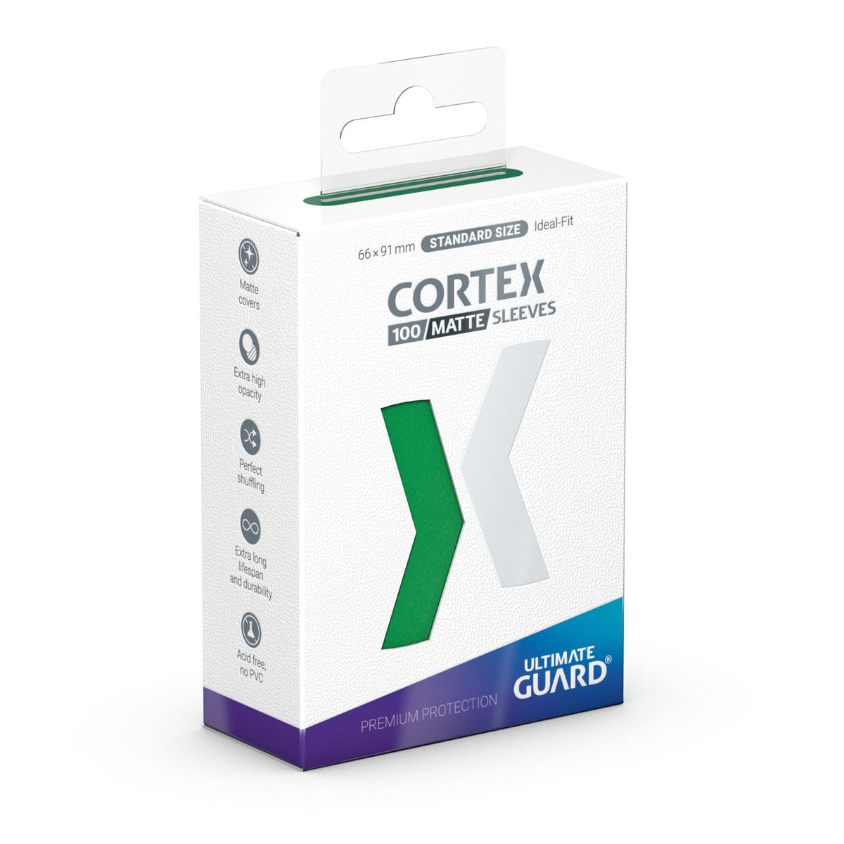 Productafbeelding Ultimate Guard Cortex Sleeves Mat Standaard Size (100) - Groen