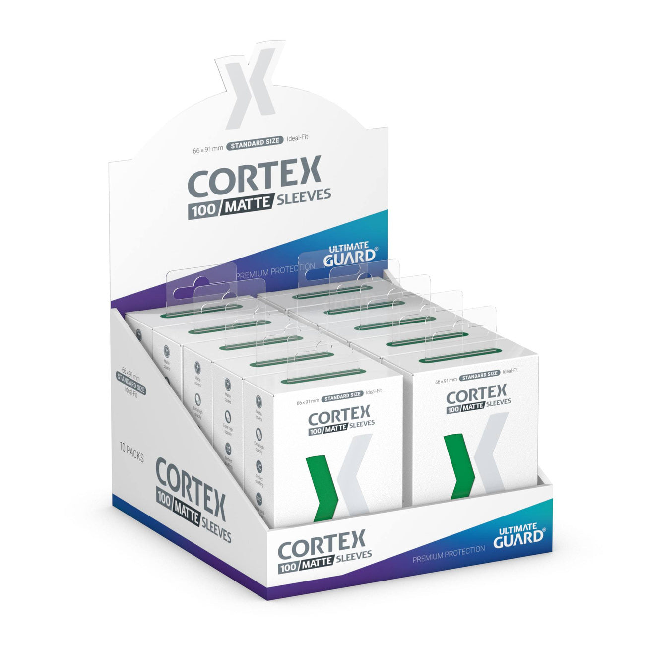 Productafbeelding Ultimate Guard Cortex Sleeves Mat Standaard Size (100) - Groen