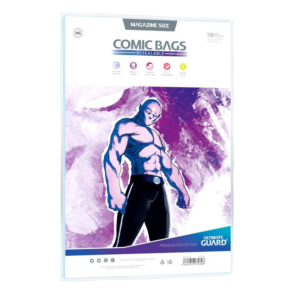 Productafbeelding Ultimate Guard Comic Bags hersluitbaar Magazine Size (100)