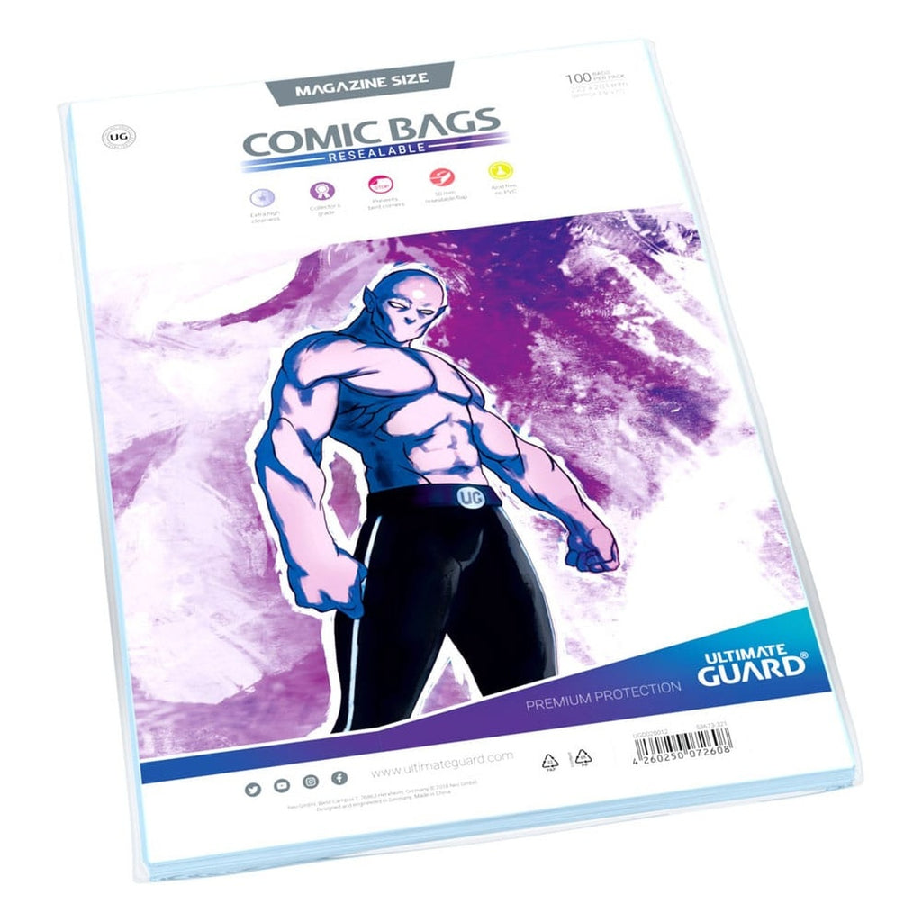 Productafbeelding Ultimate Guard Comic Bags hersluitbaar Magazine Size (100)