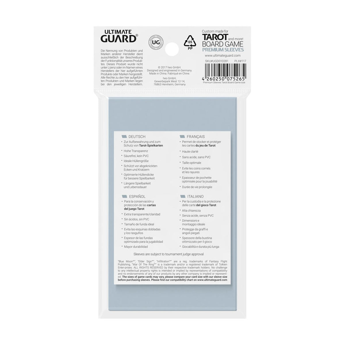 Product image Ultimate Guard Board Game Sleeves (50) - Tarot