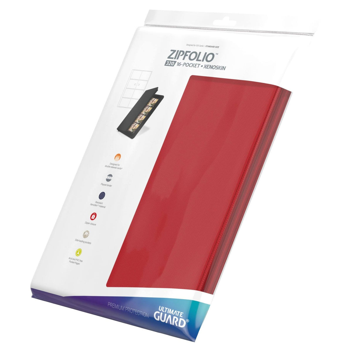Productafbeelding Ultimate Guard Zipfolio 320 16-vaks Xenoskin - Rood