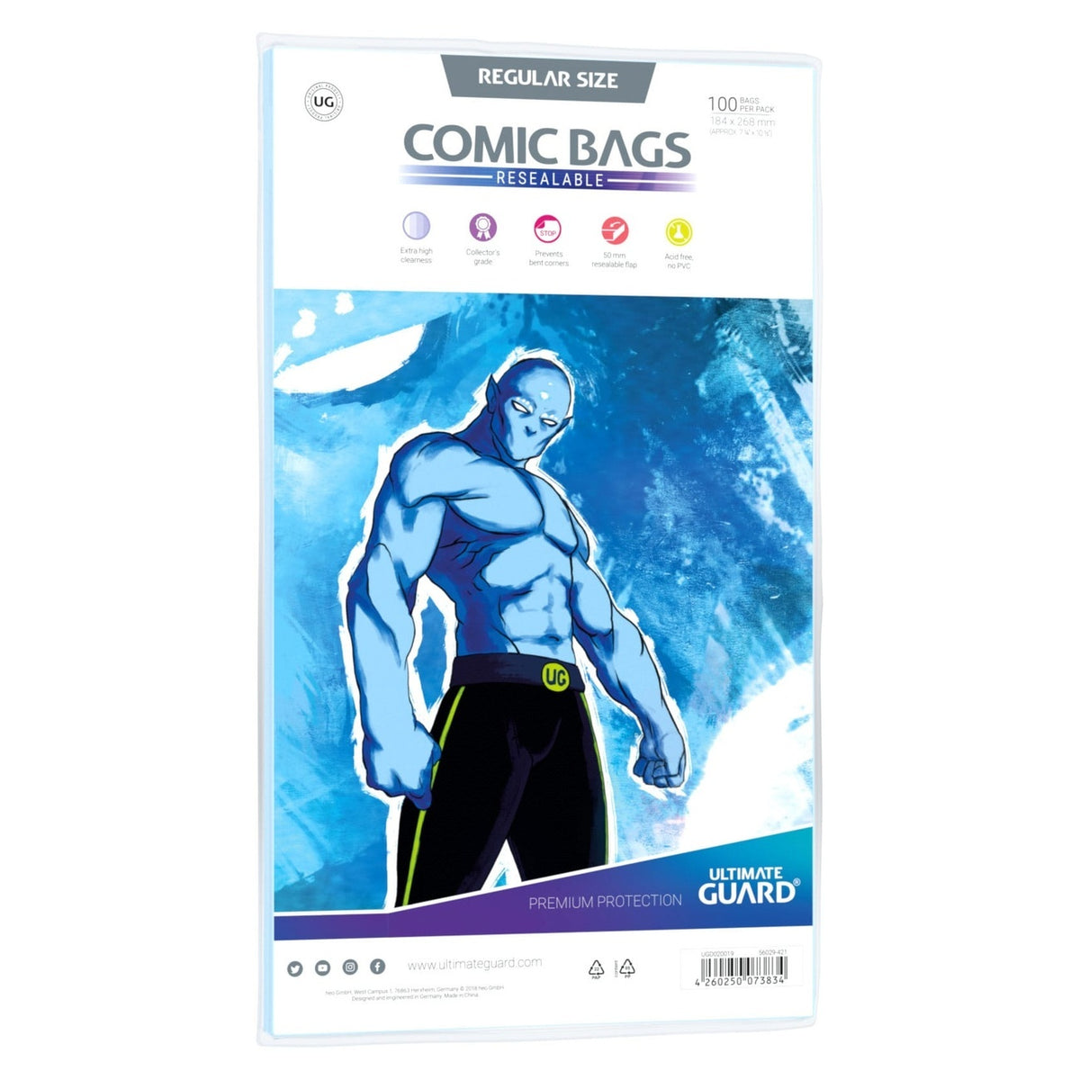 Productafbeelding Ultimate Guard Comic Bags hersluitbaar (100) - Standaard formaat