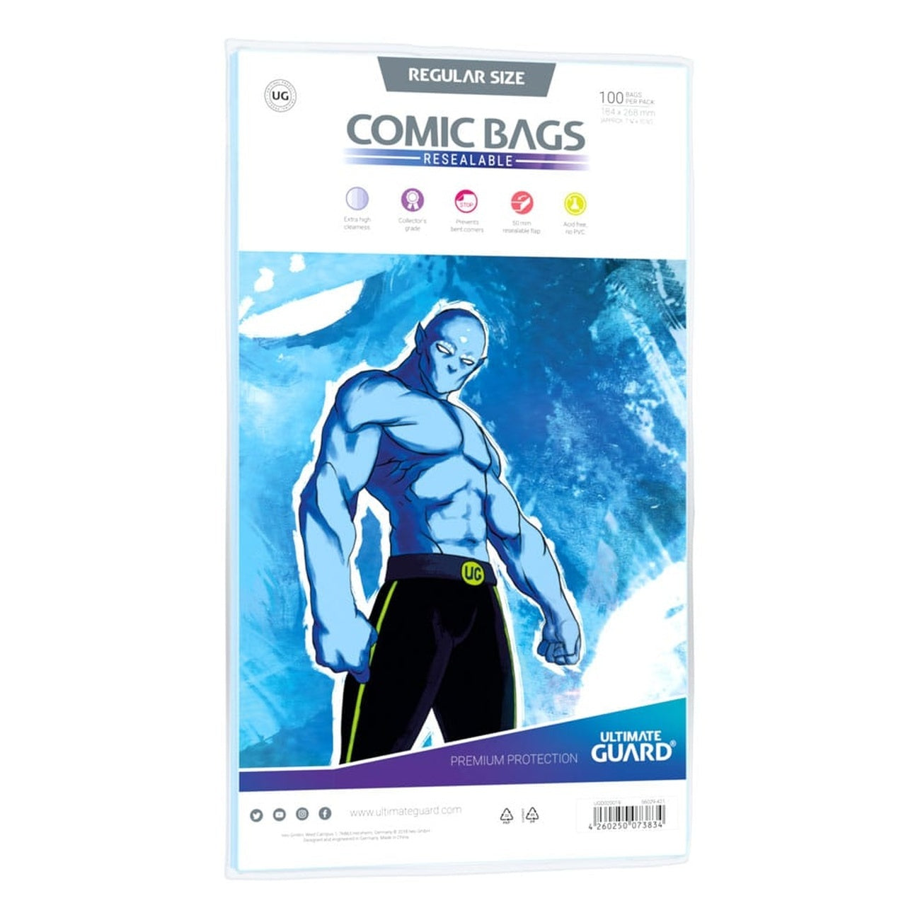 Productafbeelding Ultimate Guard Comic Bags hersluitbaar (100) - Standaard formaat