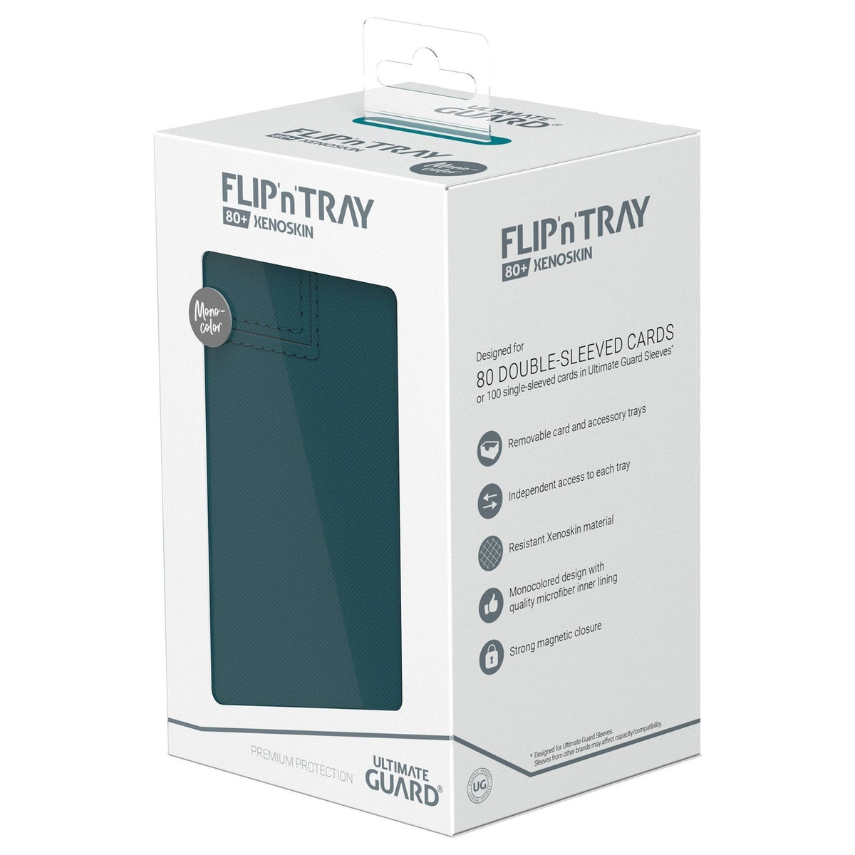 Productafbeelding Ultimate Guard Flip'n'Tray 80+ Xenoskin - Petrol