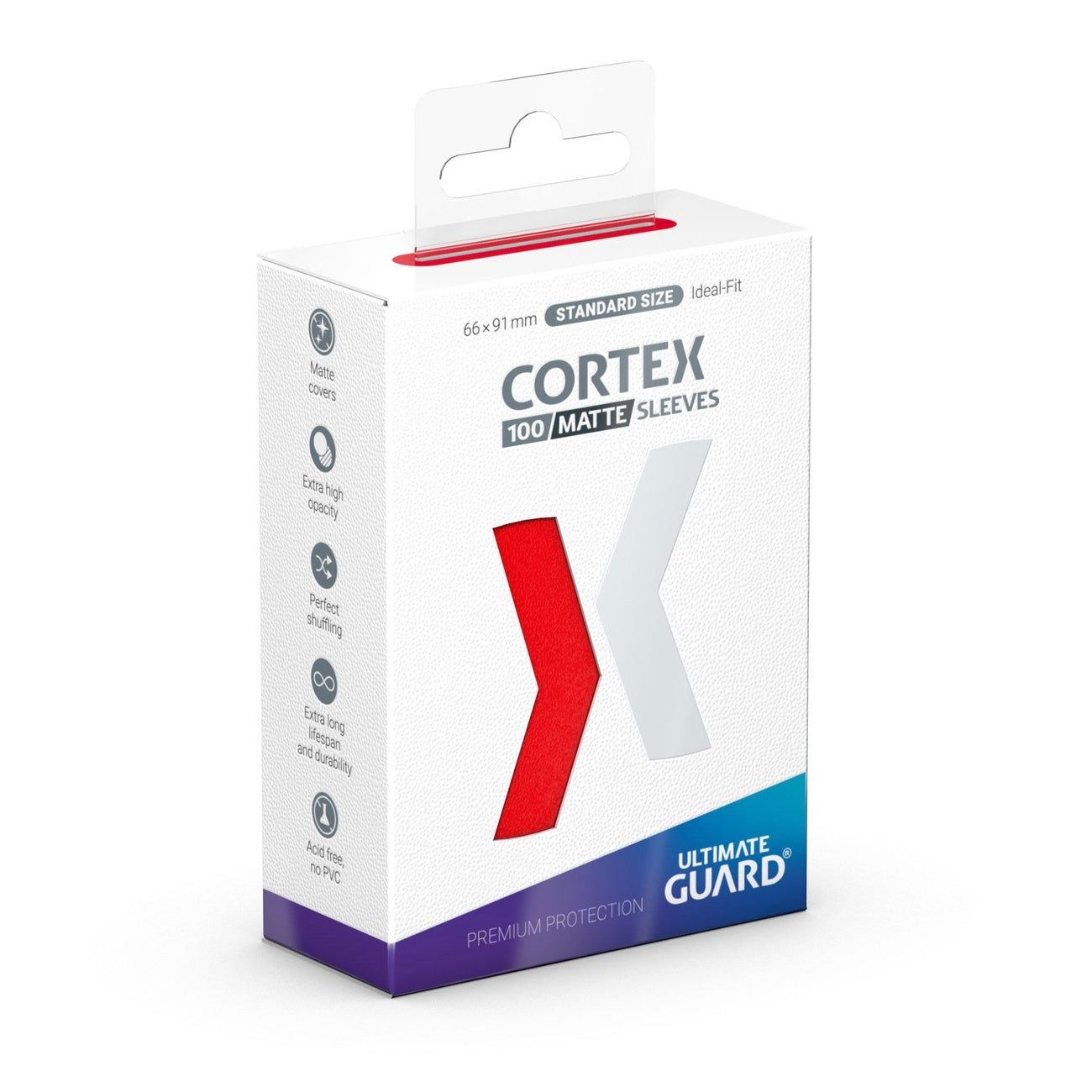 Productafbeelding Ultimate Guard Cortex Sleeves Mat Standaardmaat (100) - Rood