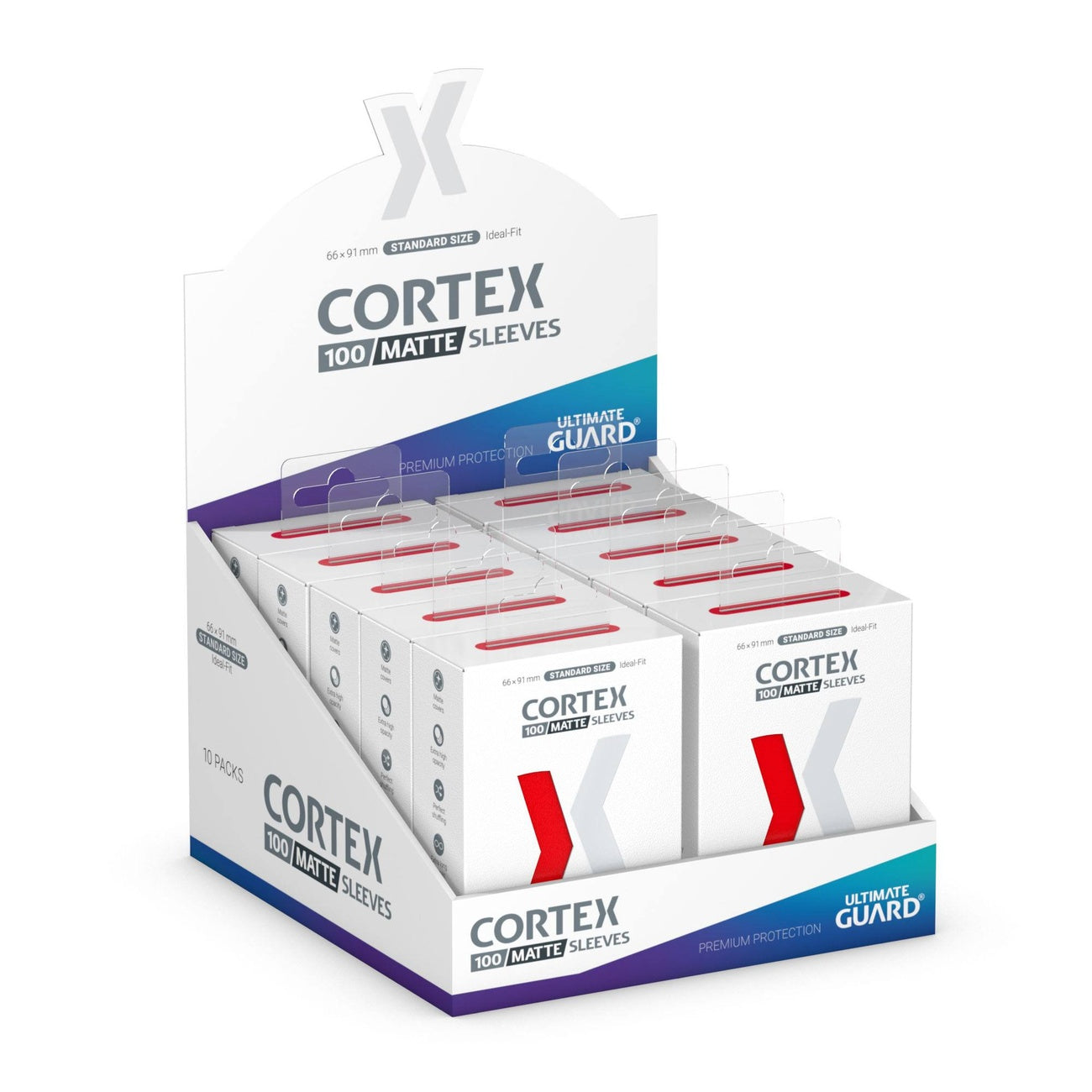 Productafbeelding Ultimate Guard Cortex Sleeves Mat Standaardmaat (100) - Rood