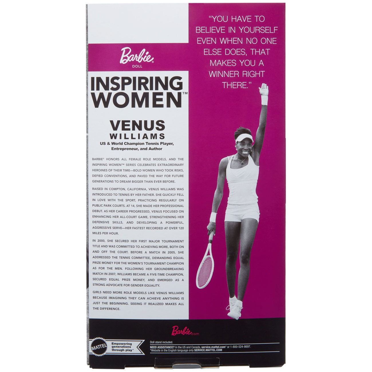 Productafbeelding Barbie Signature Inspiring Women Pop Venus Williams
