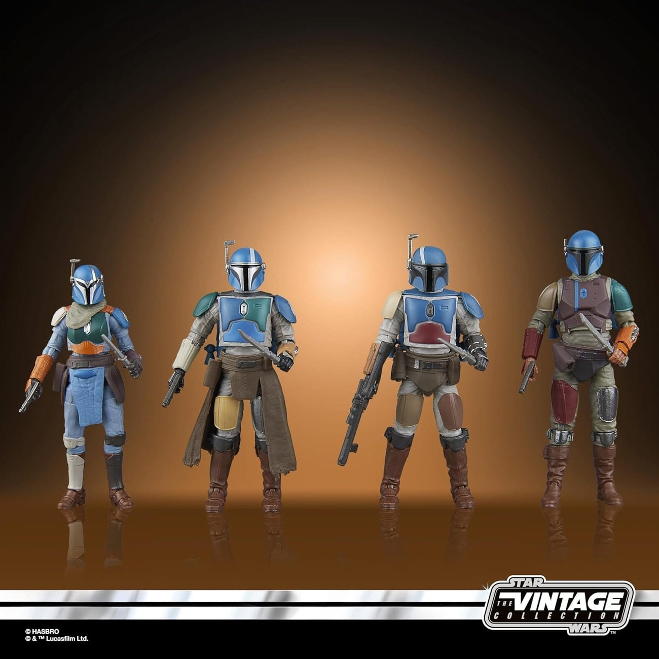 Productafbeelding Star Wars The Mandalorian Vintage Collection Actiefiguren 4-pack Mandalorian Shriek-Hawk 10 cm
