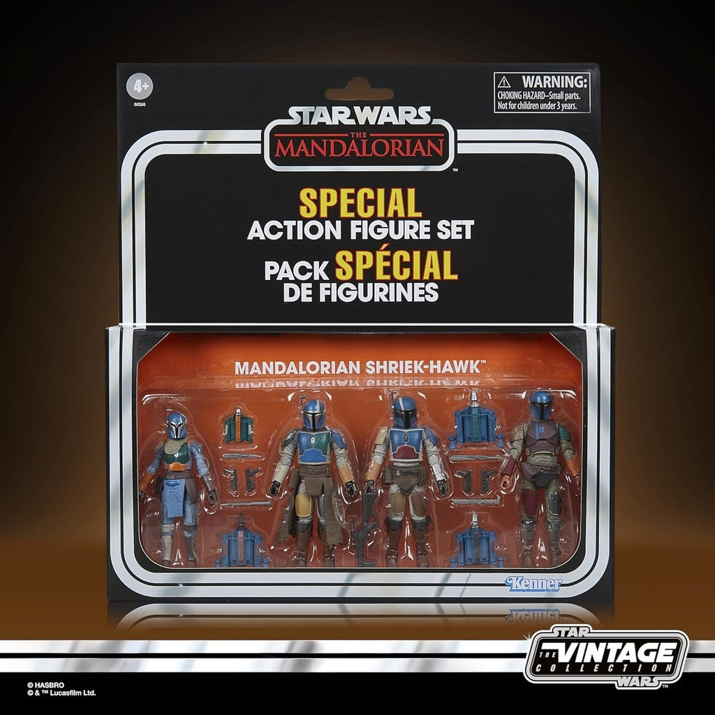 Productafbeelding Star Wars The Mandalorian Vintage Collection Actiefiguren 4-pack Mandalorian Shriek-Hawk 10 cm