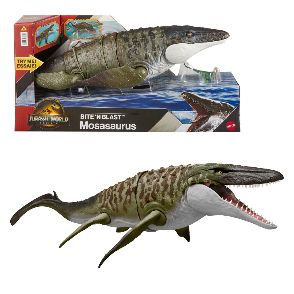 Productafbeelding Jurassic World: Rebirth Actiefiguur Bite 'n Blast Mosasaurus 65 cm