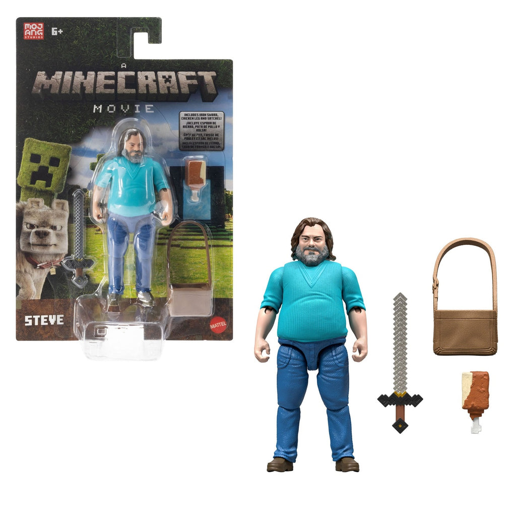 Productafbeelding Een Minecraft-film actiefiguur Steve 10 cm