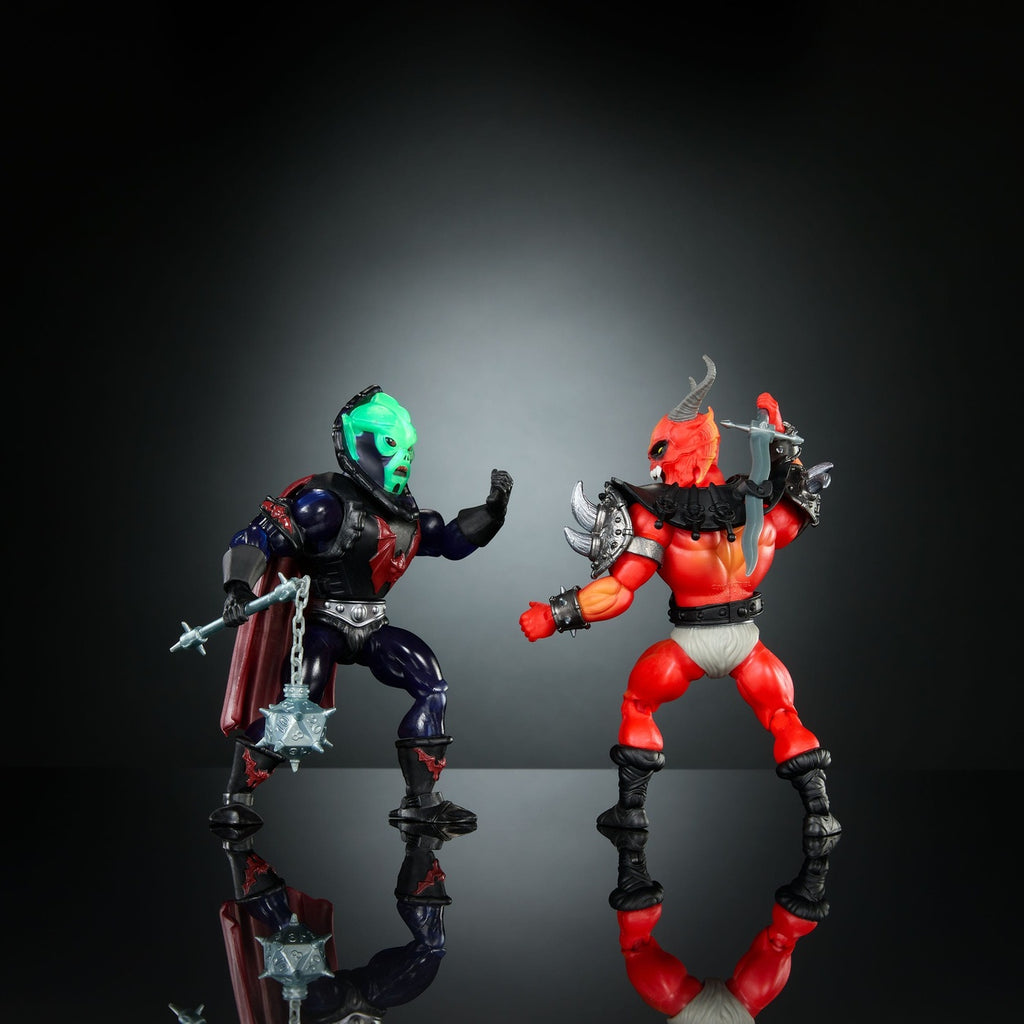 Productafbeelding Masters of the Universe x Stranger Things Origins Actiefiguren 2-pack Hordak & Hellfire-Man 14 cm