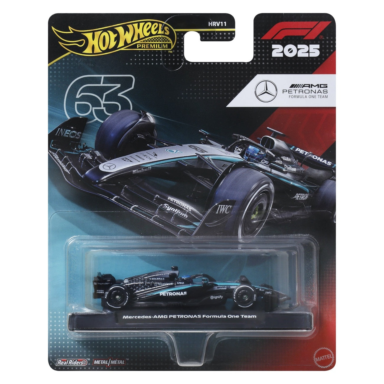 Product image Formula 1 Hot Wheels Premium Die-Cast Vehicle 1:64 Team Mercedes Benz: Driver 1