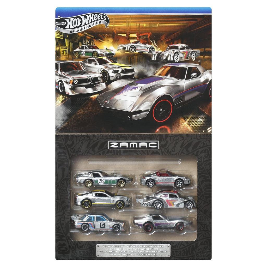 Productafbeelding Hot Wheels Silver Series die-cast voertuigen 6-pack 1/64 ZAMAC