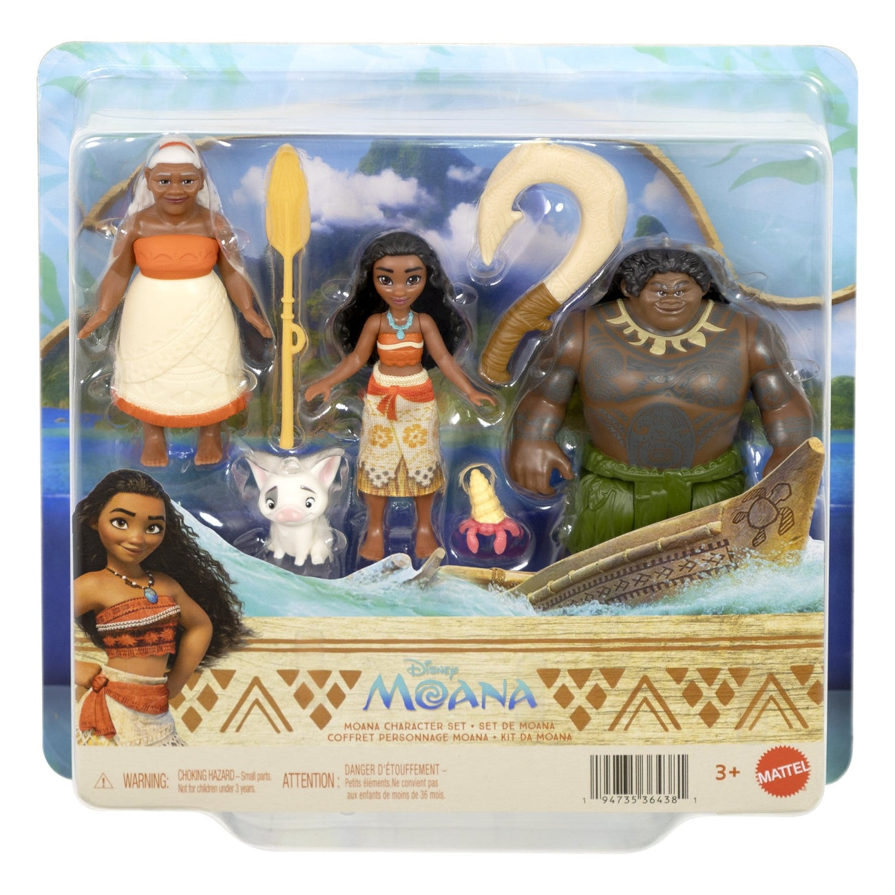 Productafbeelding Vaiana actiefiguren 3-pack characterset 9 cm