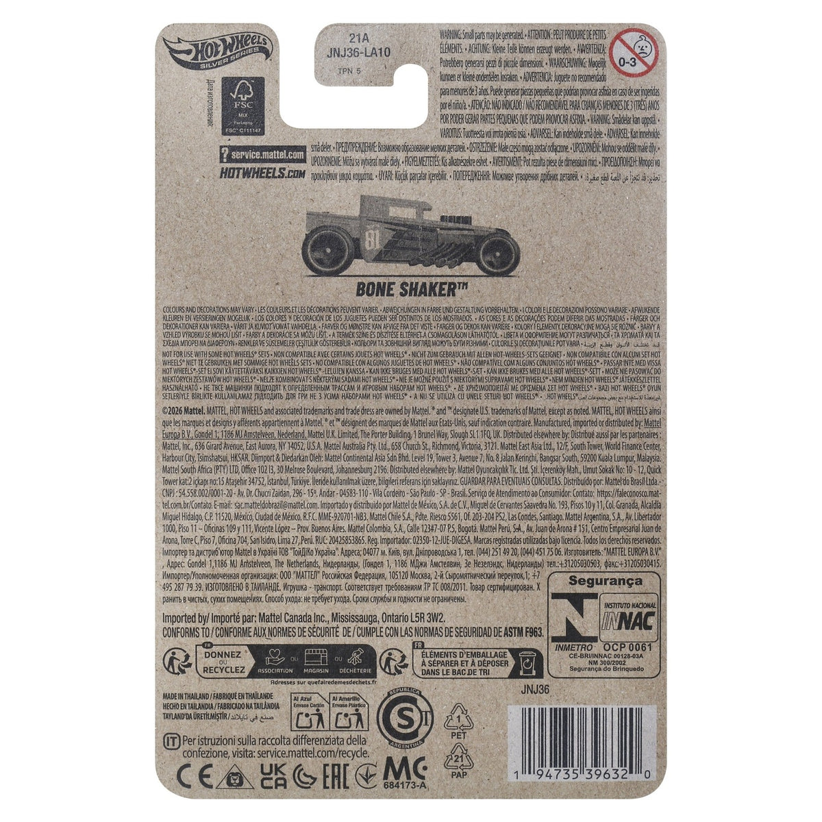 Productafbeelding Masters of the Universe Silver Series Die-Cast Voertuig 1/64 Bone Shaker
