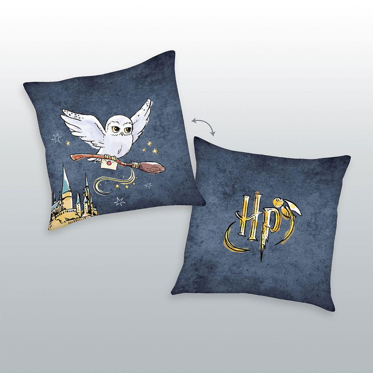 Productafbeelding Harry Potter Kussen Logo & Hedwig 40 x 40 cm