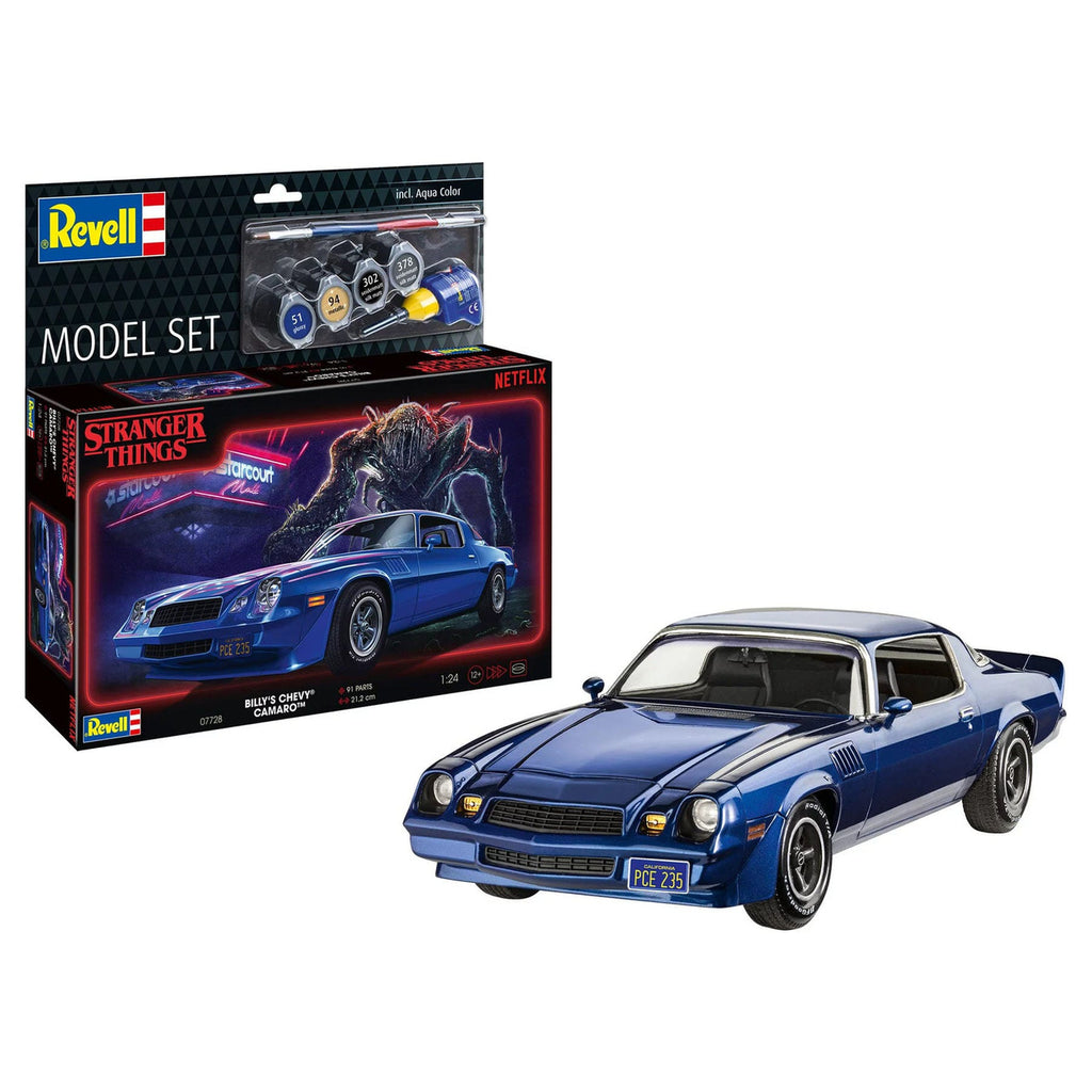 Productafbeelding Stranger Things Modelbouwset 1/25 Chevy Camaro Z/28 (Aqua Color) 19 cm