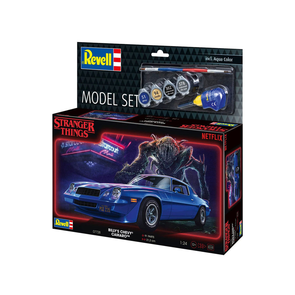 Productafbeelding Stranger Things Modelbouwset 1/25 Chevy Camaro Z/28 (Aqua Color) 19 cm