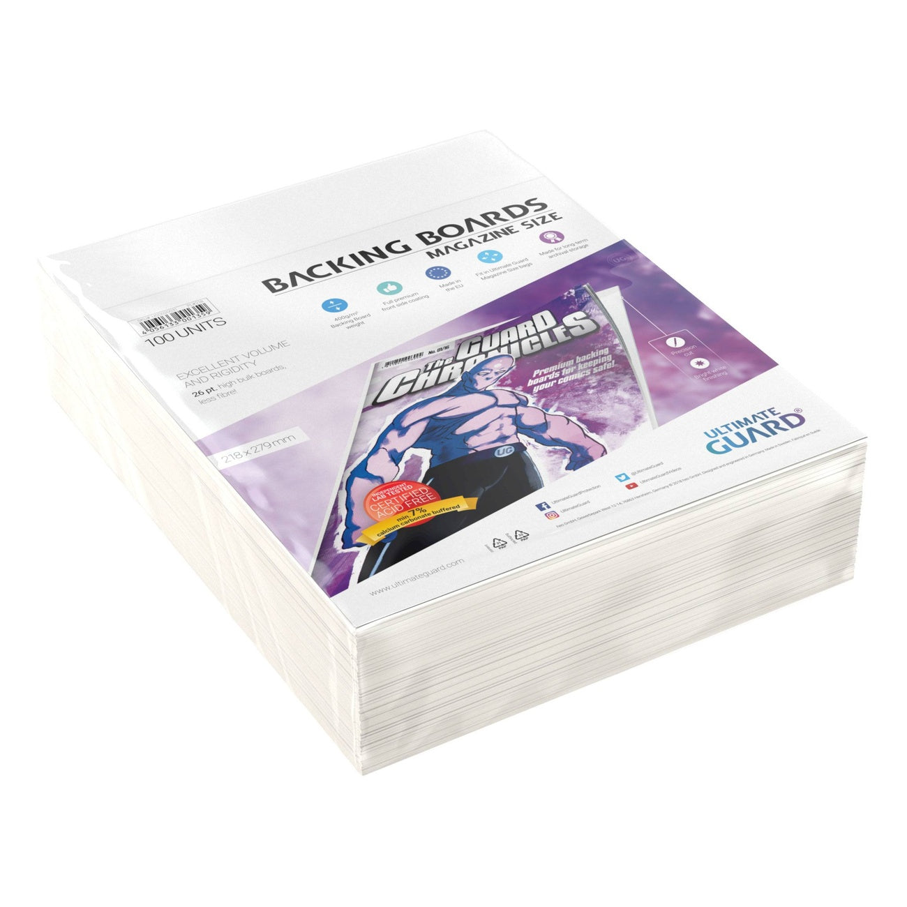 Productafbeelding Ultimate Guard Comic Backing Boards (100) - Magazine-formaat