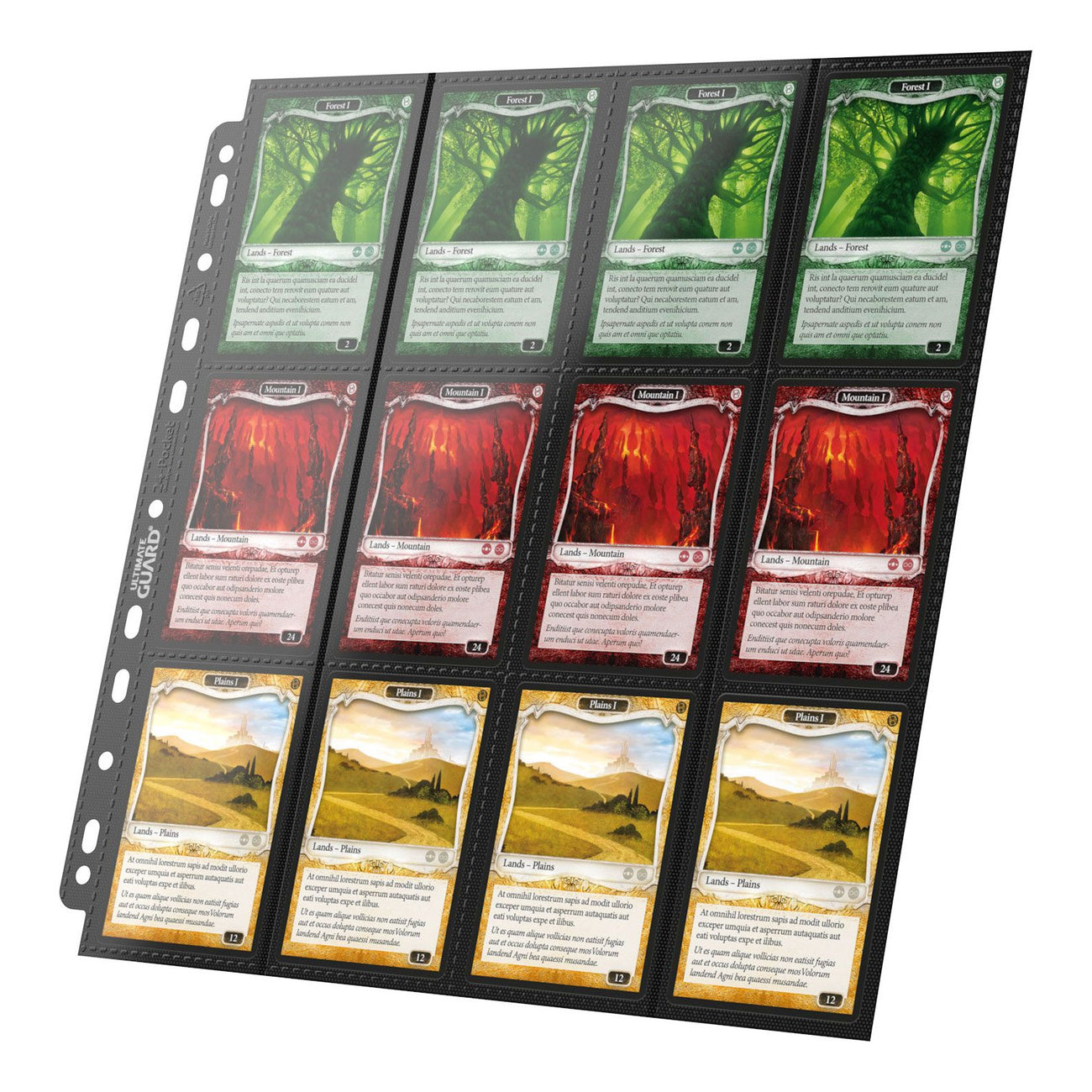 Productafbeelding Ultimate Guard 24-Pocket QuadRow Pagina's Side-Loading (10) - Zwart