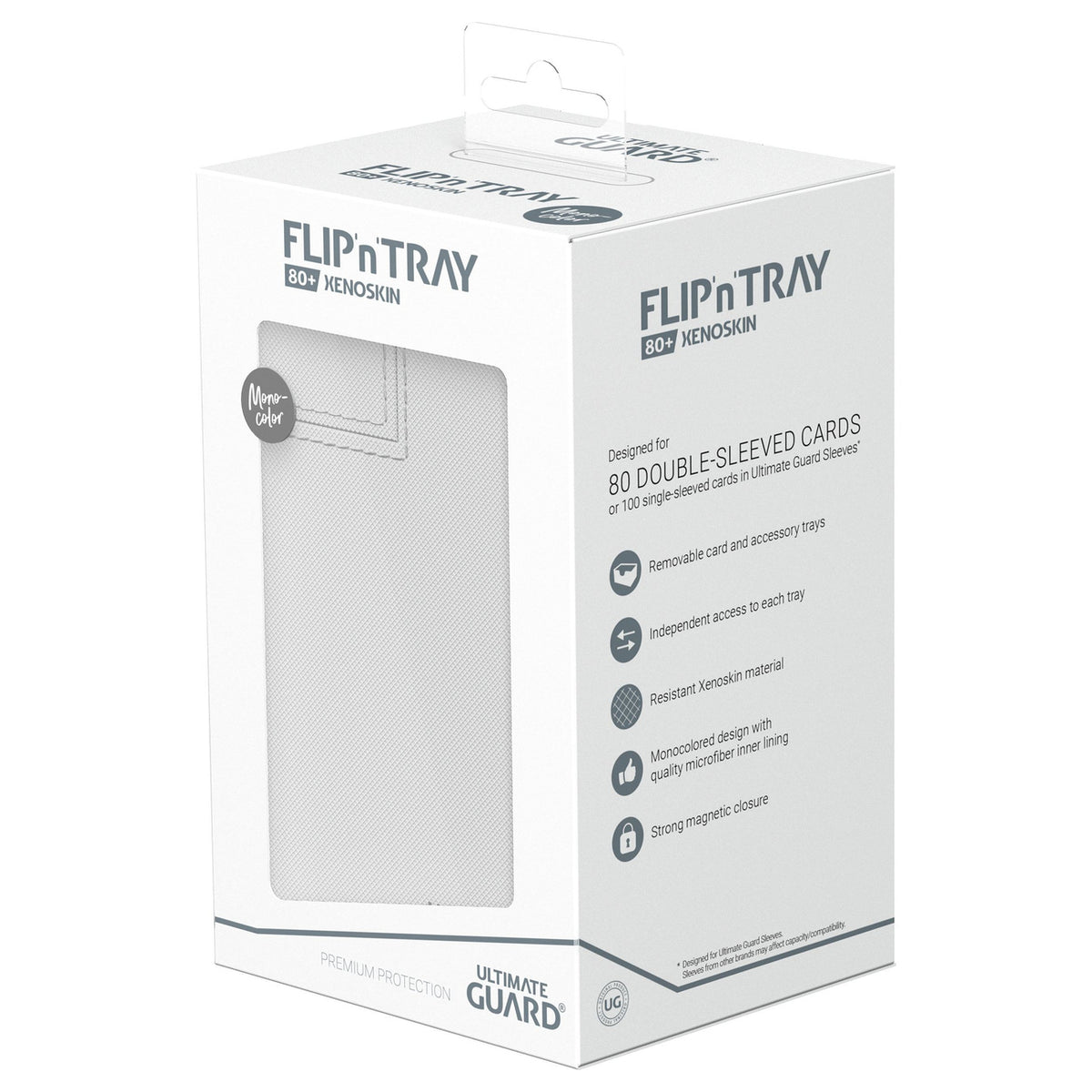 Productafbeelding Ultimate Guard Flip'n'Tray 80+ Xenoskin - Wit
