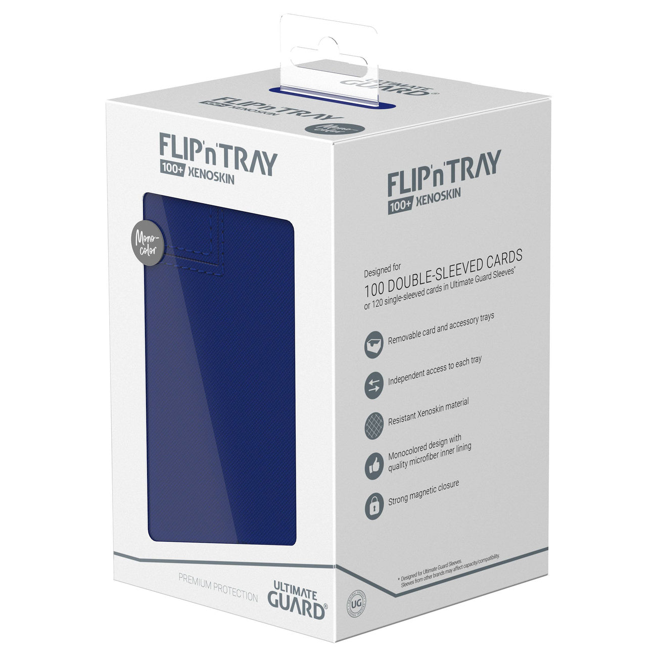 Productafbeelding Ultimate Guard Flip'n'Tray 100+ Xenoskin - Blauw