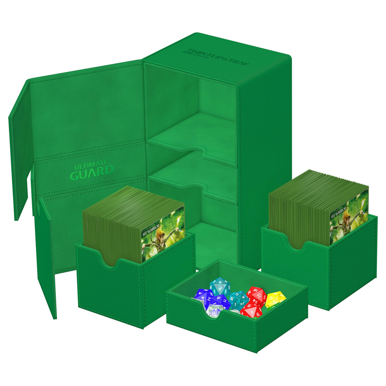 Productafbeelding Ultimate Guard Twin Flip'n'Tray 200+ Xenoskin - Groen