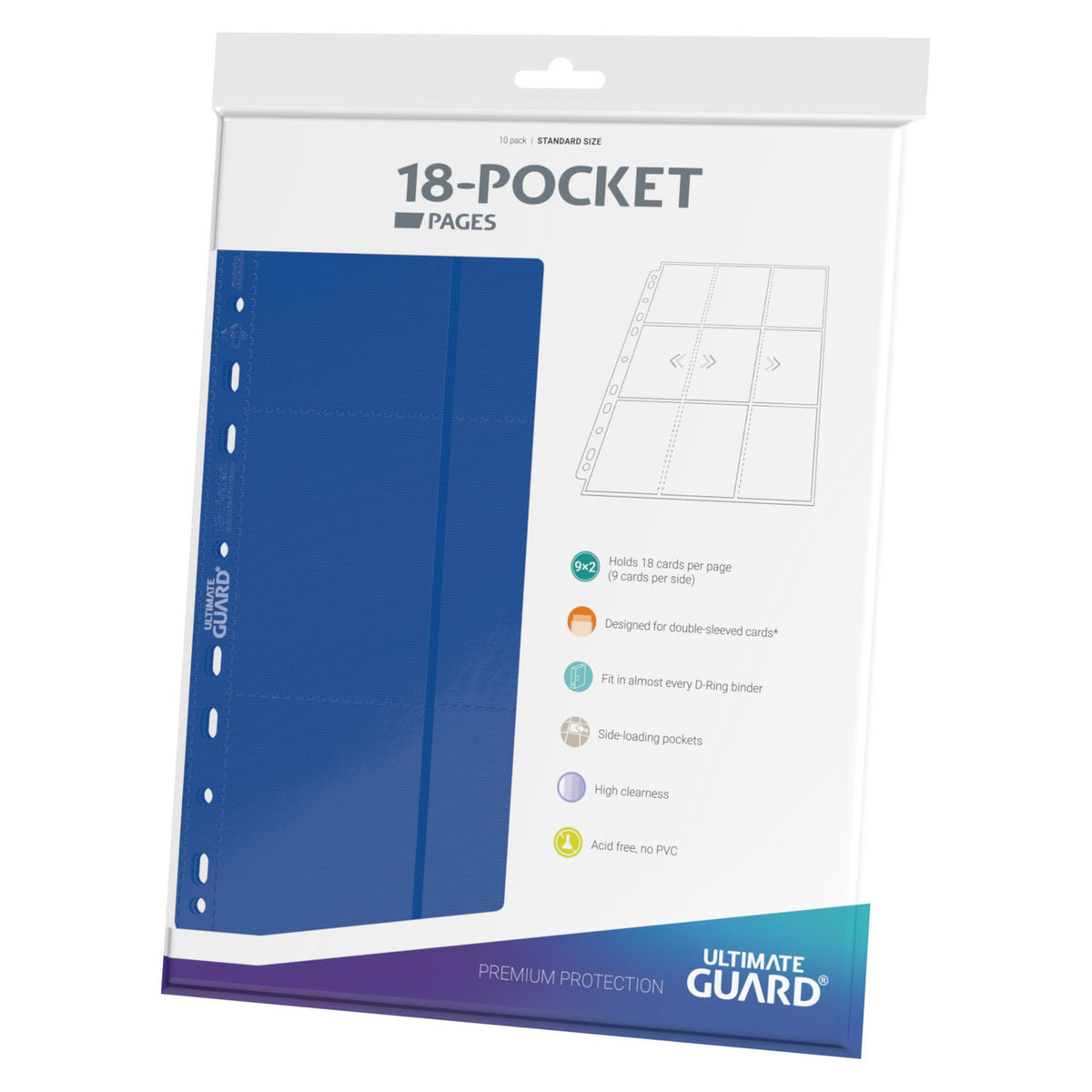 Productafbeelding Ultimate Guard 18-pocket Pagina’s Side-Loading (10) - Blauw