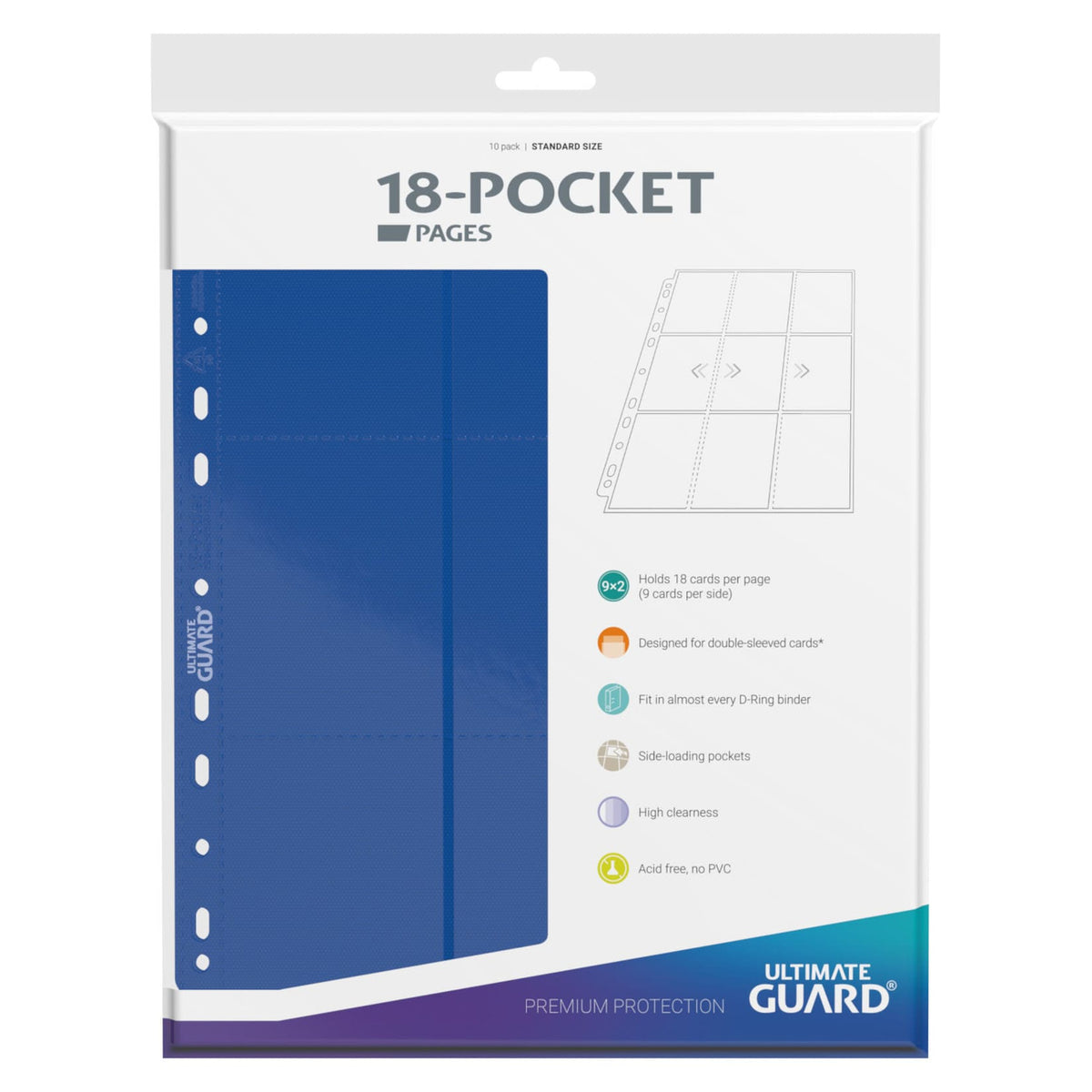 Productafbeelding Ultimate Guard 18-pocket Pagina’s Side-Loading (10) - Blauw