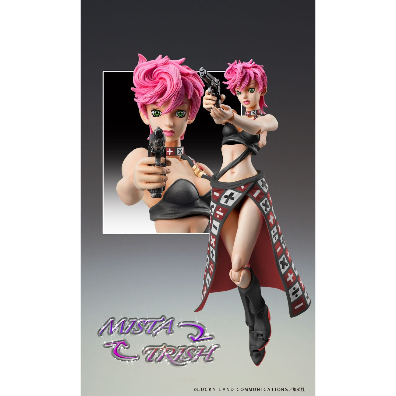 Productafbeelding JoJo's Bizarre Adventure Part 5 Super Action Actiefiguur Trish Una Black Ver. 15 cm