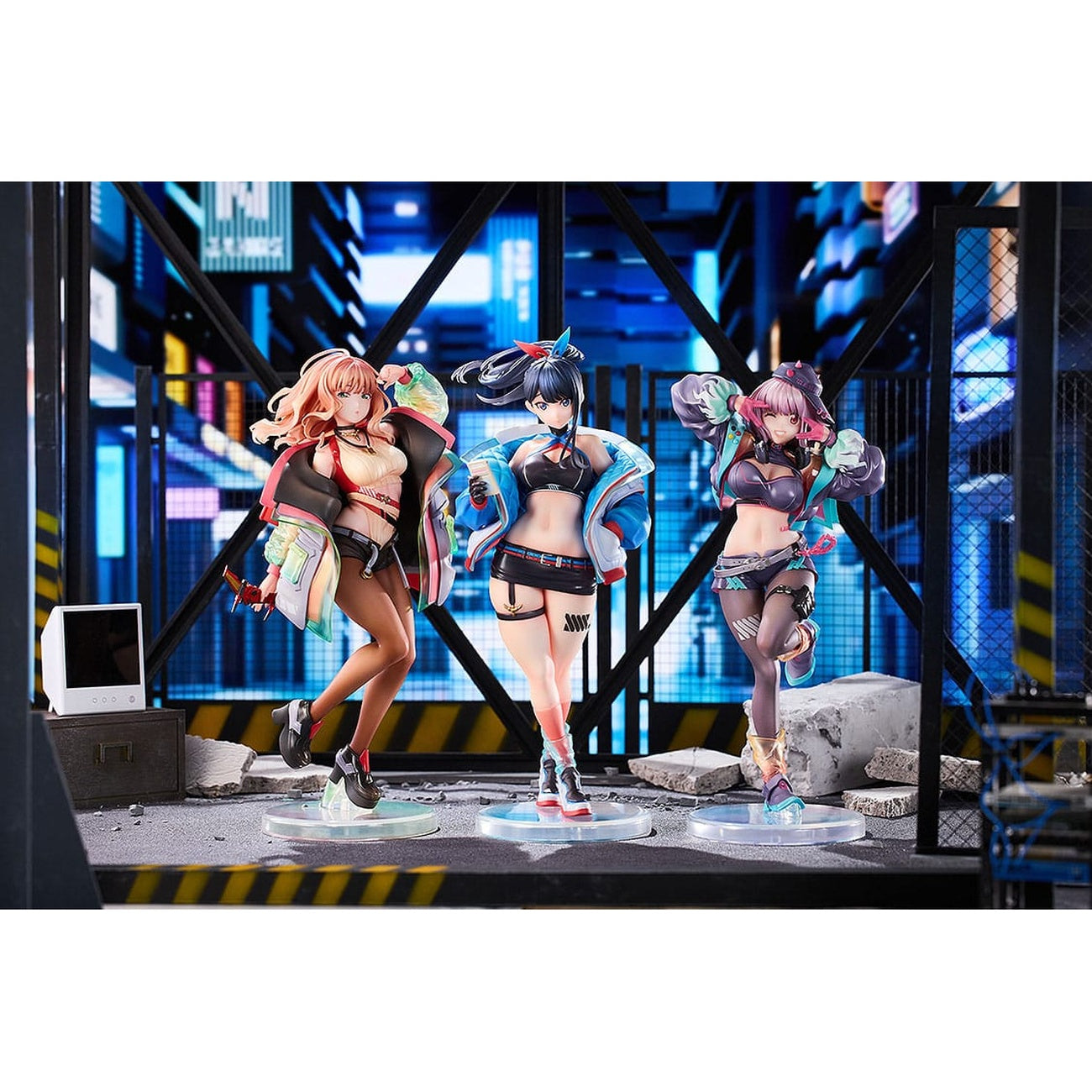 Productafbeelding Gridman Universe PVC Beelden 3-Pack 1/7 Rikka Takarada, Akane Shinjo, Yume Minami: Dreamy Divas Ver.