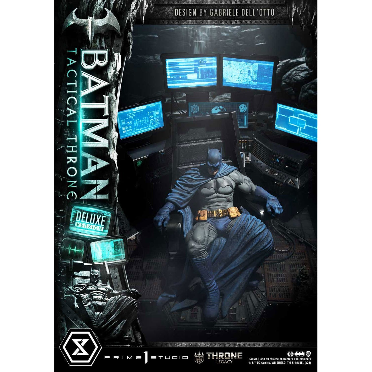 Productafbeelding DC Comics Throne Legacy Collection Statue 1/3 Batman Tactical Throne Deluxe Bonus Version 57 cm