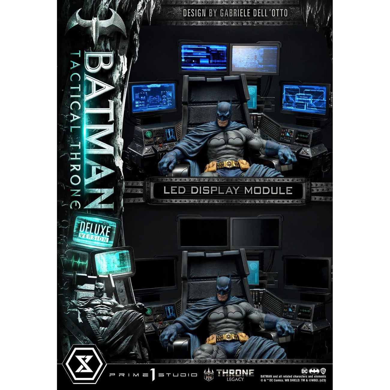 Productafbeelding DC Comics Throne Legacy Collection Statue 1/3 Batman Tactical Throne Deluxe Bonus Version 57 cm