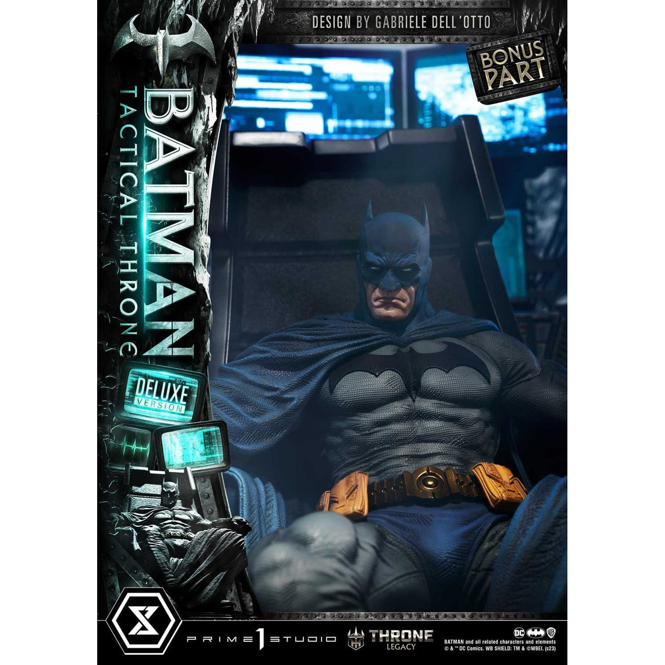 Productafbeelding DC Comics Throne Legacy Collection Statue 1/3 Batman Tactical Throne Deluxe Bonus Version 57 cm
