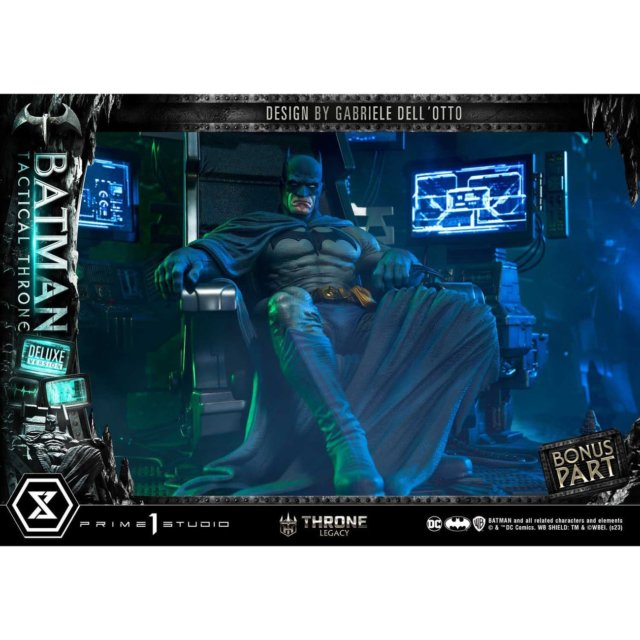 Productafbeelding DC Comics Throne Legacy Collection Statue 1/3 Batman Tactical Throne Deluxe Bonus Version 57 cm